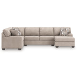 detail view of Seyler Lane Hemp Chenille 3-Piece Sectional with Chaise sectional sofa