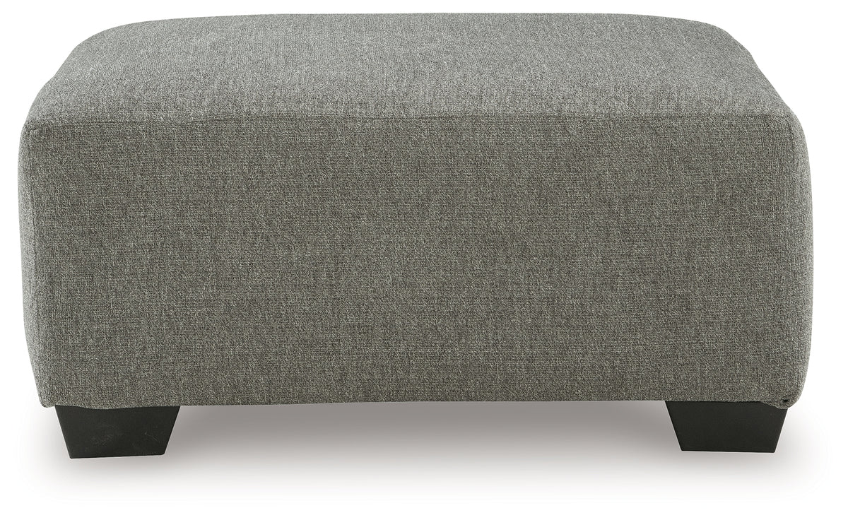Fabric swatch sample of Clarington greystone chenille upholstery