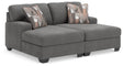 Clarington Greystone Chenille 2-Piece Super Chaise sectional main view