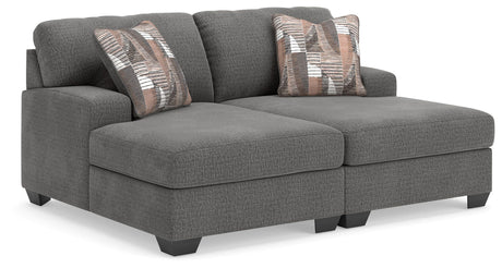 Clarington Greystone Chenille 2-Piece Super Chaise sectional main view