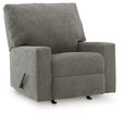 Clarington Greystone Chenille Recliner main view angled