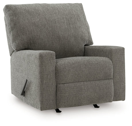Clarington Greystone Chenille Recliner main view angled