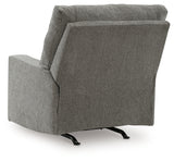 Back view of Clarington Greystone Chenille Recliner