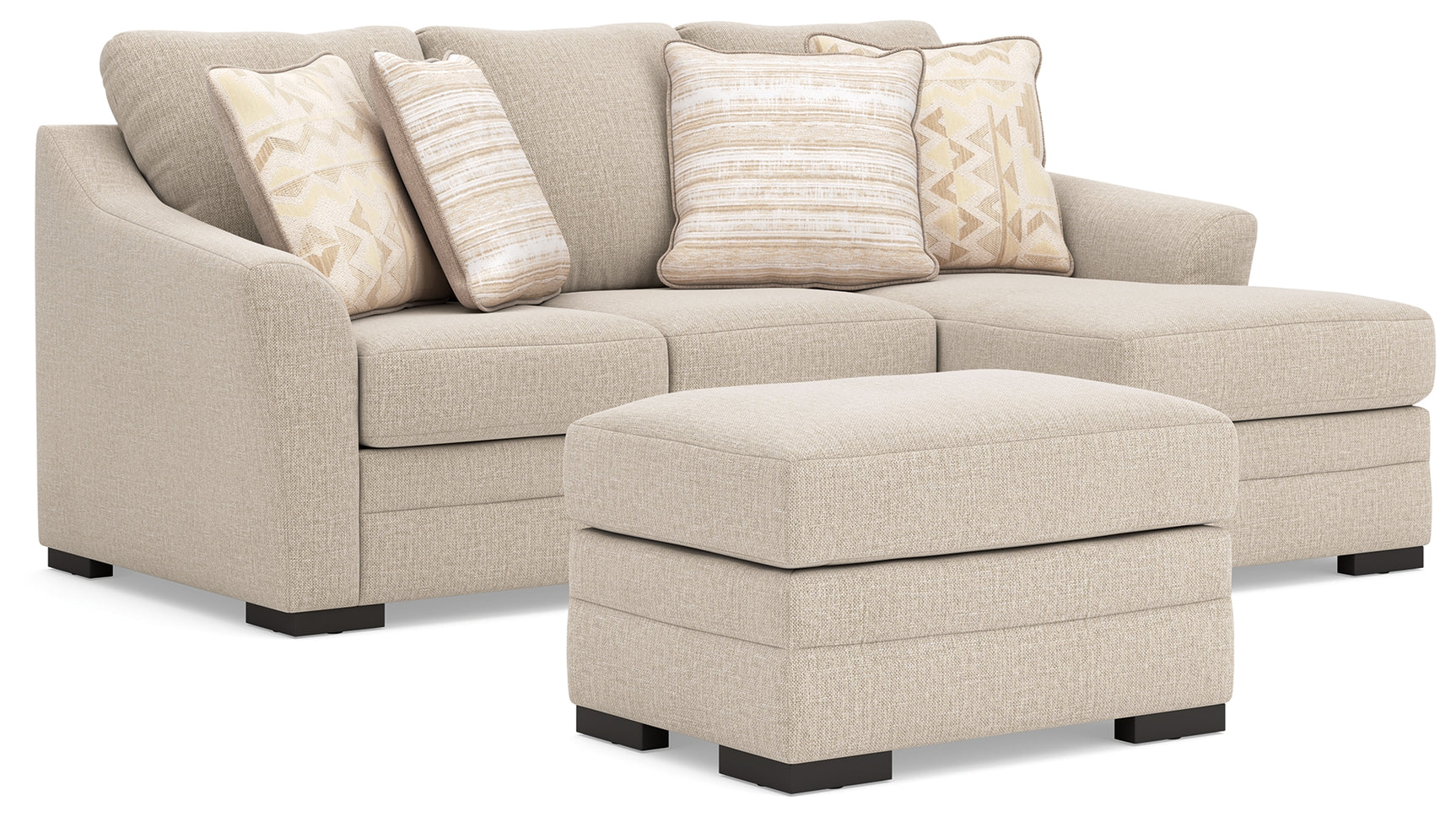 Lango Jute Sofa side angle