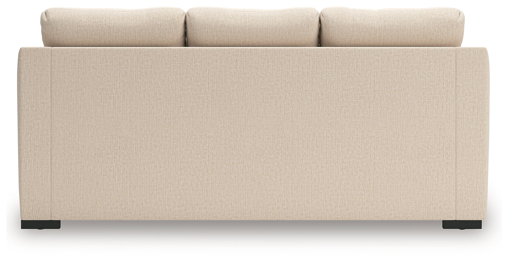 Lango sofa chaise rear view showing fabric texture