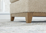 Parklynn Loveseat faux wood finish detail