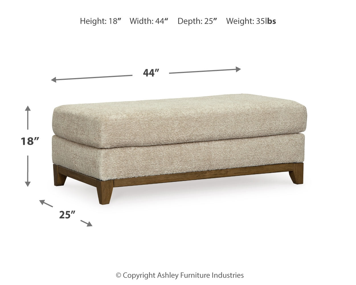 Parklynn Chair dimension close-up