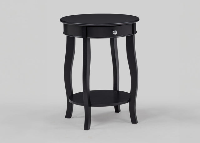Jacie Black Chairside Table from Decor Furniture