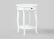Jacie White Chairside Table from Decor Furniture