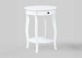Jacie White Chairside Table from Decor Furniture