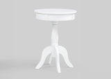 Romy White Chairside Table from Decor Furniture