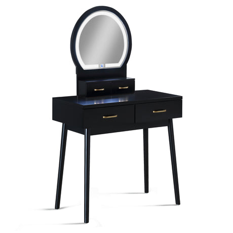 Vanity table close-up with stool