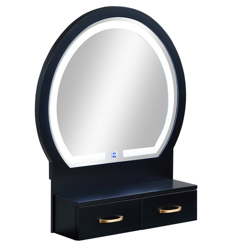 Open drawer of vanity table