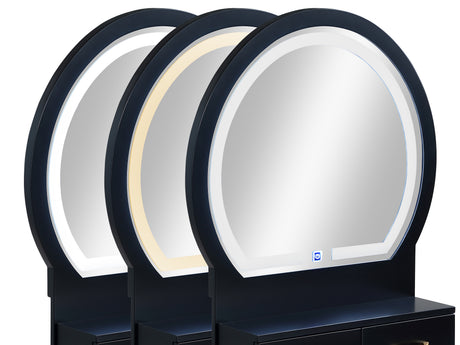 Back view of vanity set