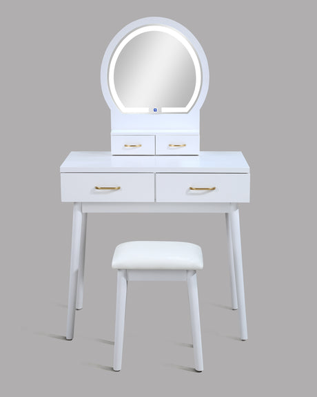 Close-up of drawer detail on Cecilia Vanity