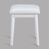 Matching white cushioned stool for Cecilia Vanity