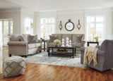 Renley Ash Swivel Glider Accent Chair full room setting