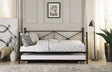 Jones Black Metal Daybed with Trundle black finish detail