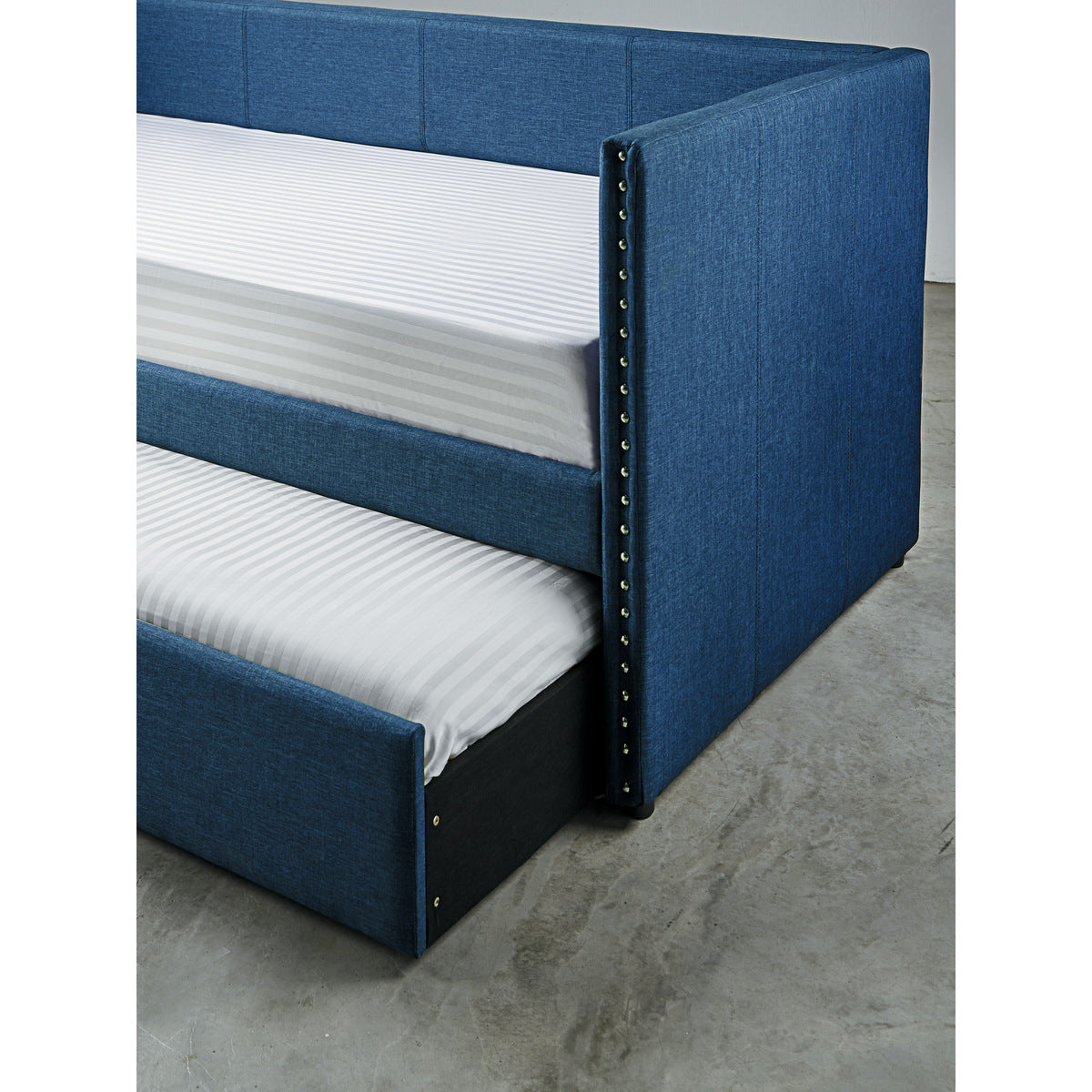 Daybed with trundle open showing sleeping surfaces
