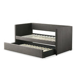 Therese daybed showing caster wheels on trundle
