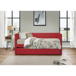 Daybed and trundle showing casters