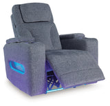 Studio Cave Steel Performance Fabric,Next-Gen Nuvella™,Chenille Power Recliner
