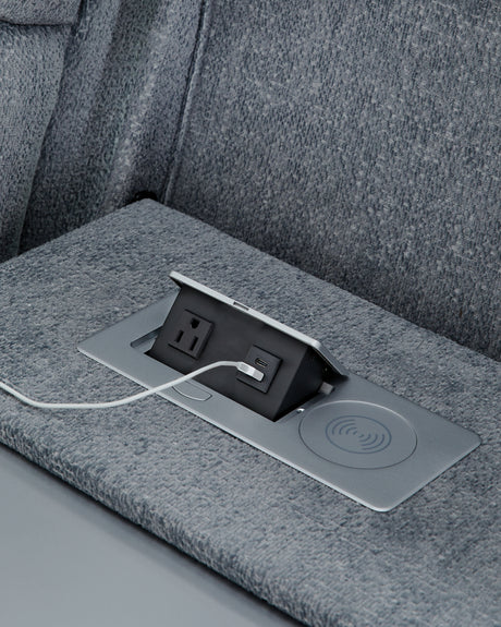 Power reclining control on arm