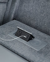 Studio Cave Steel Performance Fabric,Next-Gen Nuvella™,Chenille Power Reclining Sofa