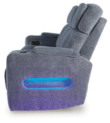 Studio Cave Steel Performance Fabric,Next-Gen Nuvella™,Chenille Power Reclining Sofa