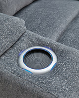 Studio Cave Steel Performance Fabric,Next-Gen Nuvella™,Chenille Power Reclining Sofa