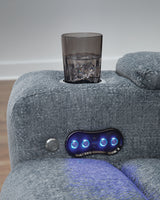 Studio Cave Steel Performance Fabric,Next-Gen Nuvella™,Chenille Power Reclining Sofa