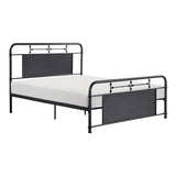 Blanchard Mottled Silver Metal Queen Platform Bed side profile