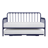 Constance navy blue metal daybed front view