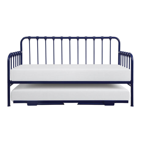 Constance navy blue metal daybed front view