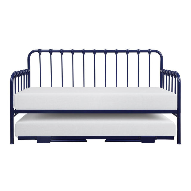 Constance navy blue metal daybed front view