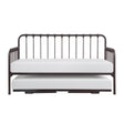 Constance Dark Bronze Metal Daybed with Lift-Up Trundle front view