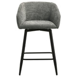 Rainer Fabric Upholstered Swivel Counter Height Chair Charcoal Set of 2 — product image 3