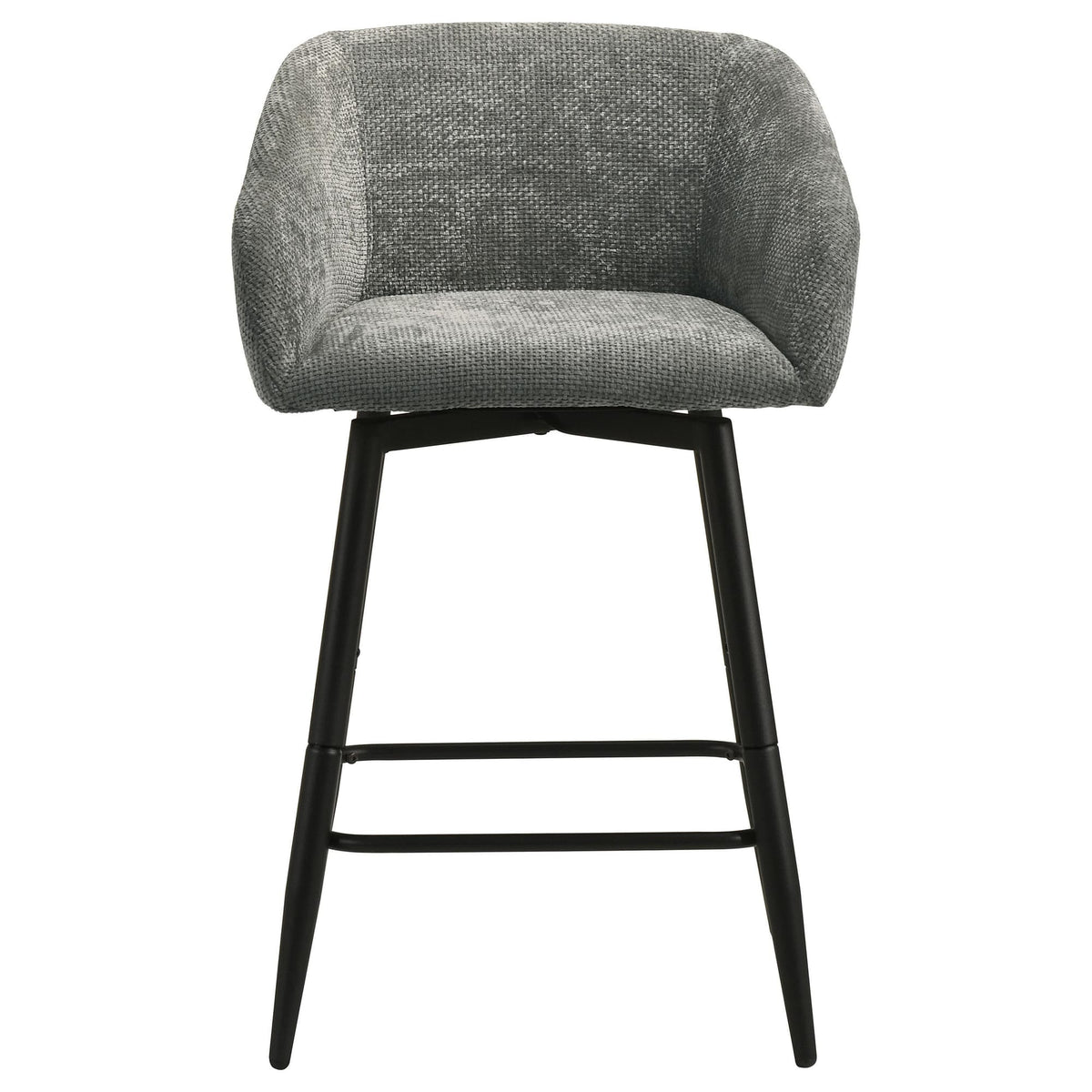 Rainer Fabric Upholstered Swivel Counter Height Chair Charcoal Set of 2 — product image 3