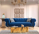 Front view showing plush cushions on Lily Sofa and Loveseat
