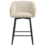 Rainer Cream Fabric Upholstered Swivel Counter Height Chair Set of 2 — product image 3