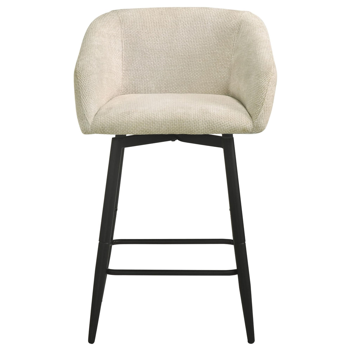 Rainer Cream Fabric Upholstered Swivel Counter Height Chair Set of 2 — product image 3