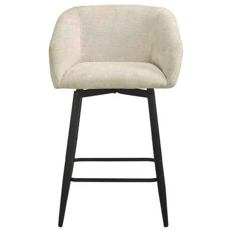 Rainer Cream Fabric Upholstered Swivel Counter Height Chair Set of 2 — product image 3