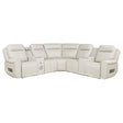 Rojas 3-Piece Dual Power L-Shaped Sectional Sofa with Bluetooth Greige — product view
