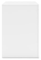 Binterglen White Nightstand — side view