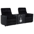 Madden 3-piece Corduroy Upholstered Manual Theater Seating Black — product view