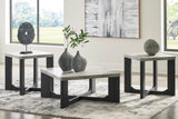 Two-Tone Gray Coffee Table with Two End Tables — product view