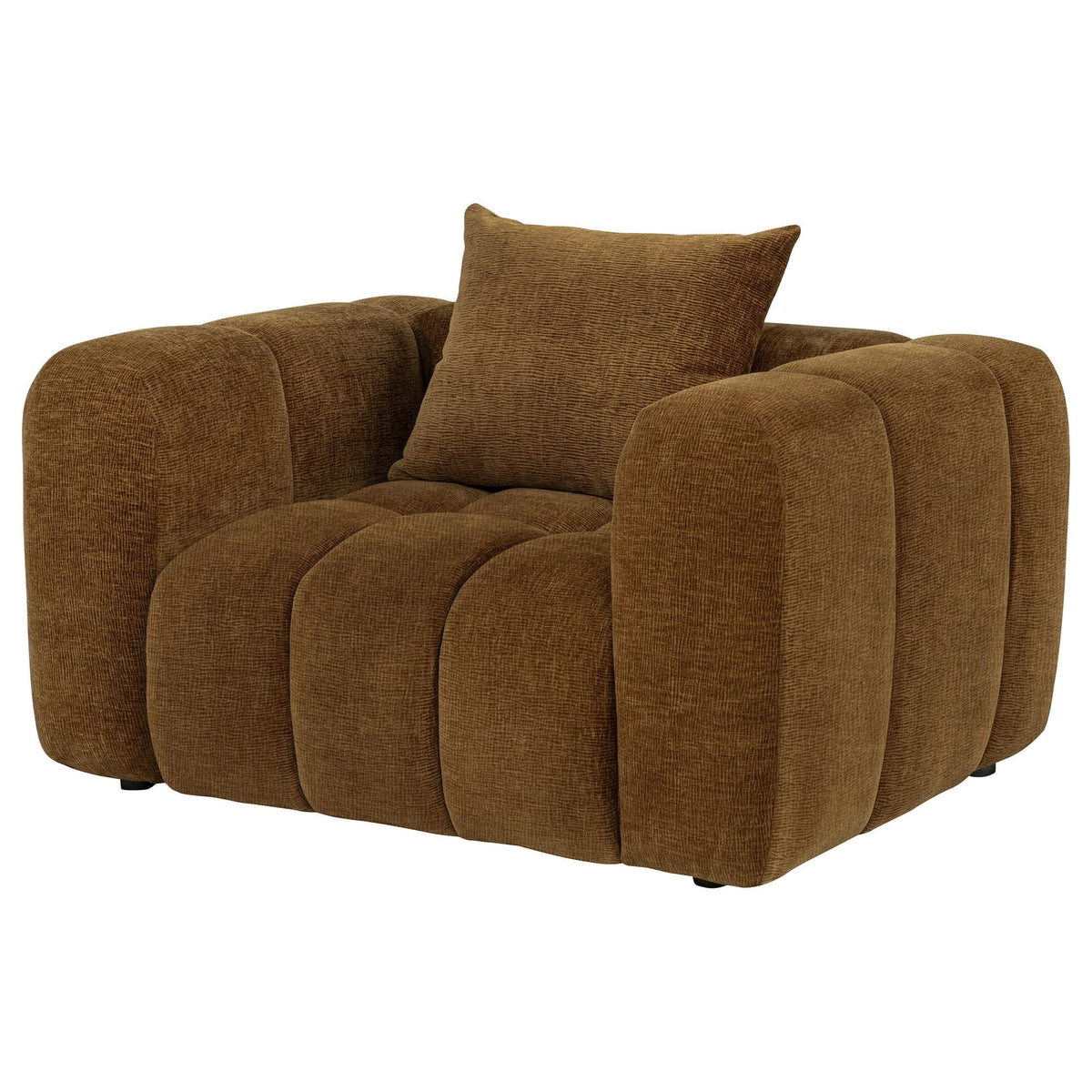 Lazaro Fabric Upholstered Wide Channel Accent Chair Bronze — product image 3
