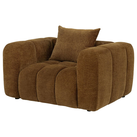 Lazaro Fabric Upholstered Wide Channel Accent Chair Bronze — product image 3
