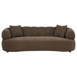 Casarin Brown Fabric Channel-Back Sofa — product image 2
