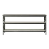 Fairhope Black Metal Modern Faux Marble And Metal Tv Stand/sofa Table - Ella Furniture